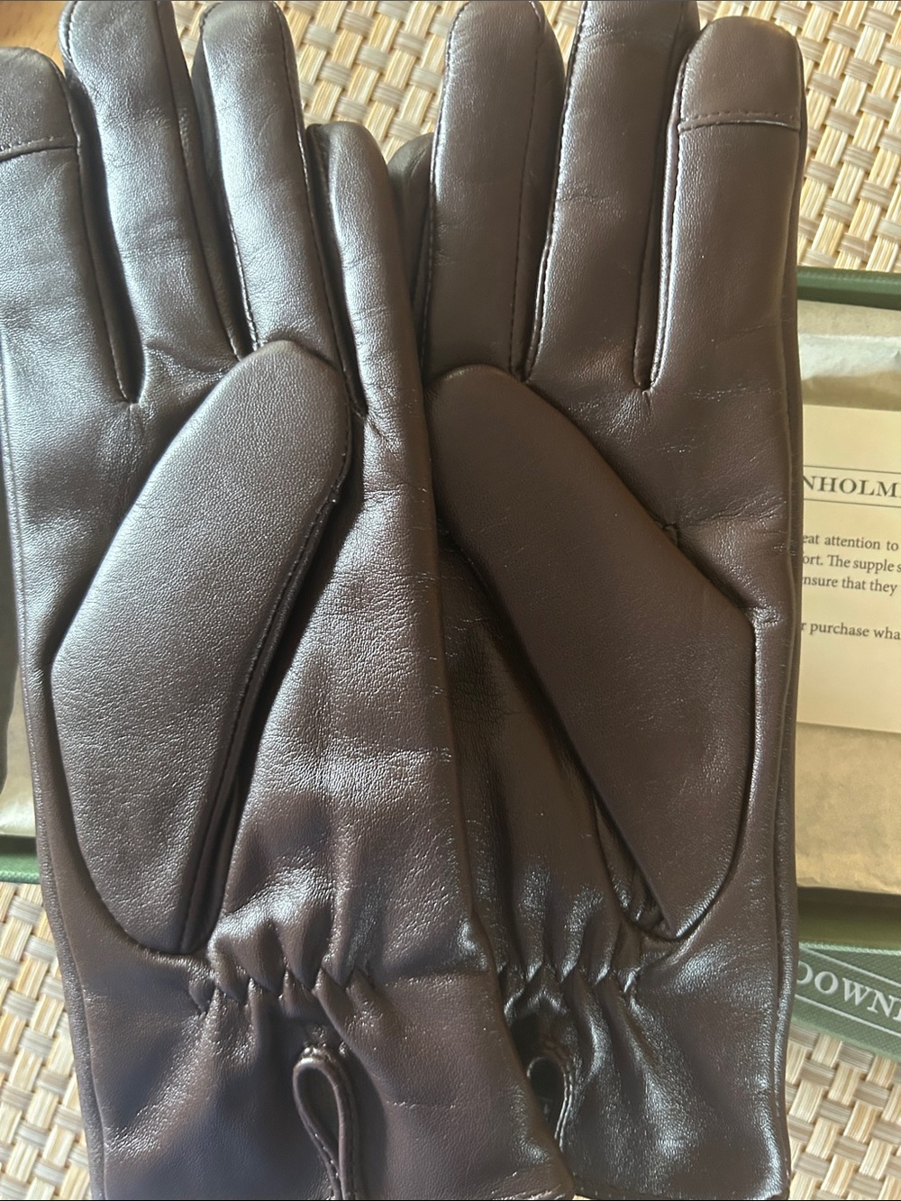 Brown Leather Dress Gloves - Picture 3 of 5